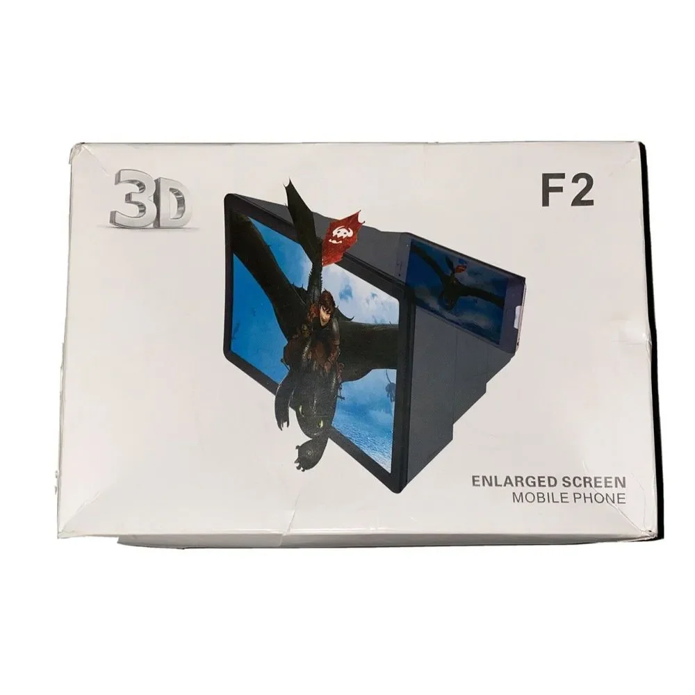 F2 3D Magic Box Portable Folding Mobile Phone Screen Magnifier NEW